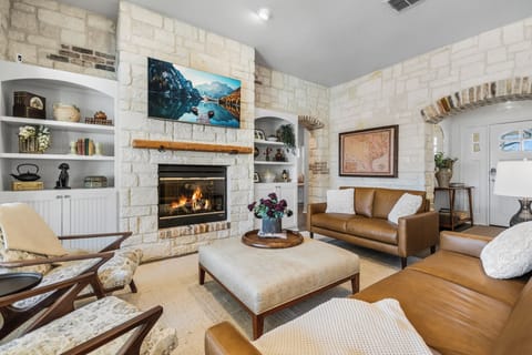 Comfortable living room for gathering with family and friends
