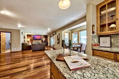 Lake Tahoe Cabin Hardwood Floor Kitchen