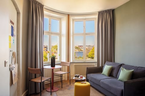 Superior Studio Kitchenette | Laptop workspace, iron/ironing board (on request), WiFi (free)