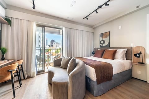 Comfort Apartment, Kitchen, City View | Laptop workspace, iron/ironing board, free WiFi
