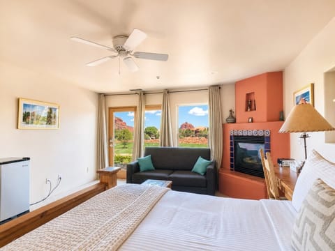 Sedona room with views and fireplace