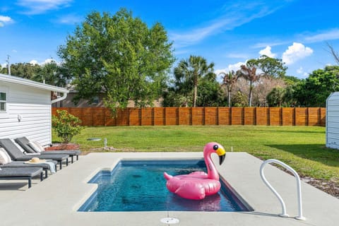 Relax on the sun loungers by the pool