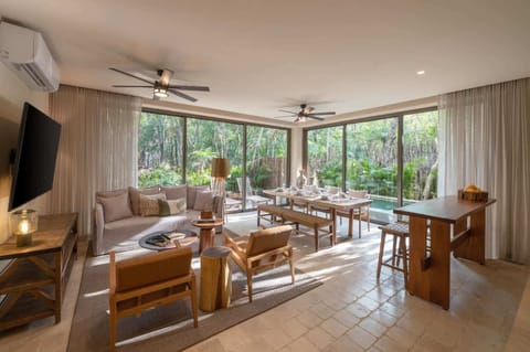 Indoor and outdoor living come together in this peaceful space