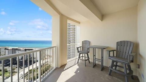 View of the beach from the living room and balcony