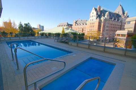 Beautiful outdoor pool on a hot day!