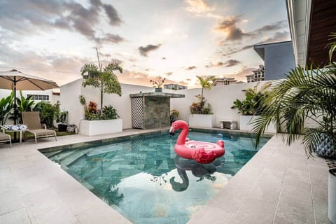 Backyard pool oasis