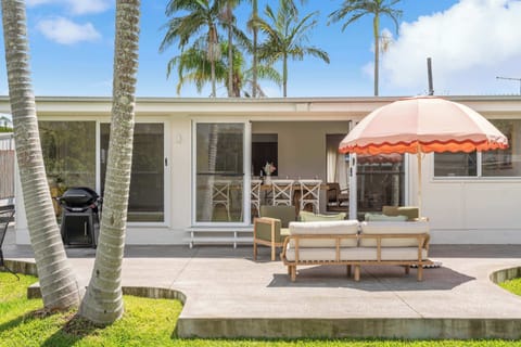 Outdoor entertaining area with comfortable seating.