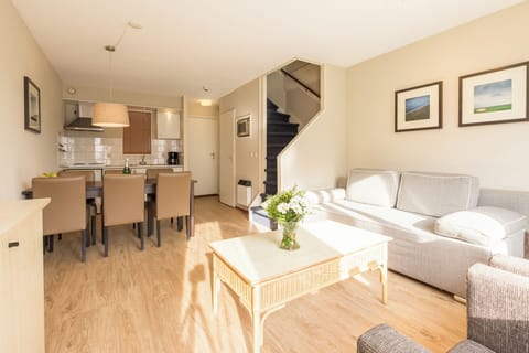 Gather for meals, then lounge in the open-plan space.