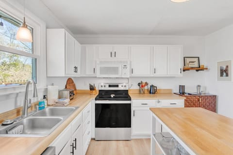 Kitchen is well stocked for your stay.