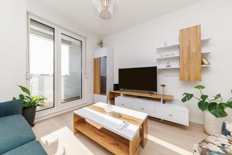 Apartment, Balcony, City View | Living area | Flat-screen TV
