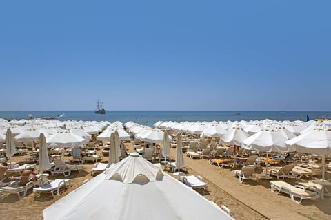 Private beach, beach bar