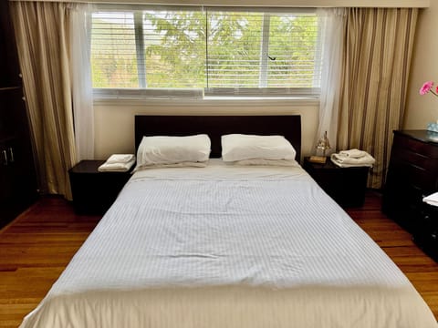 A queen bed