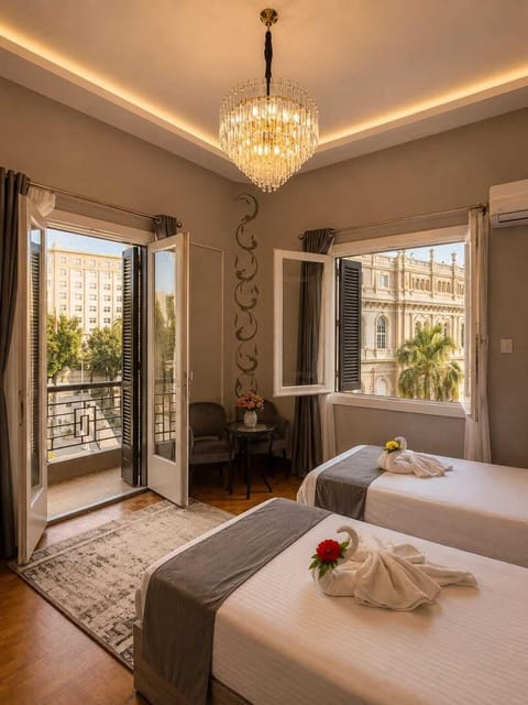 Deluxe Double or Twin Room, Balcony, City View | Egyptian cotton sheets, premium bedding, Select Comfort beds, minibar