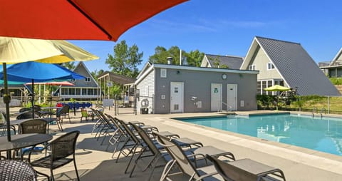 Chalet on the Lake has 3 pools with 2 adult options and a fun kiddie pool.