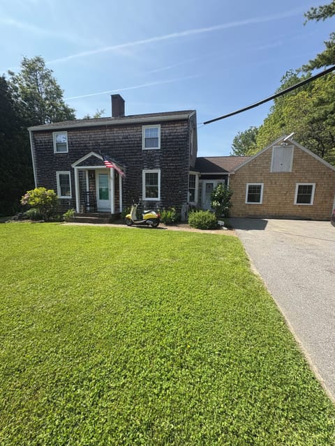 Street view of the front of the house