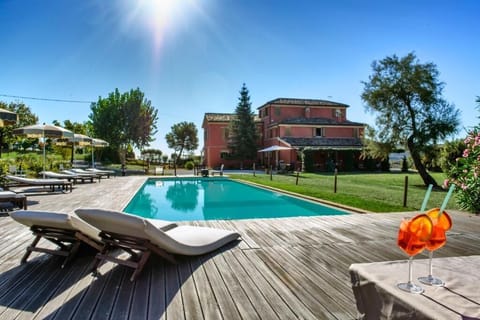Seasonal outdoor pool, pool umbrellas, sun loungers