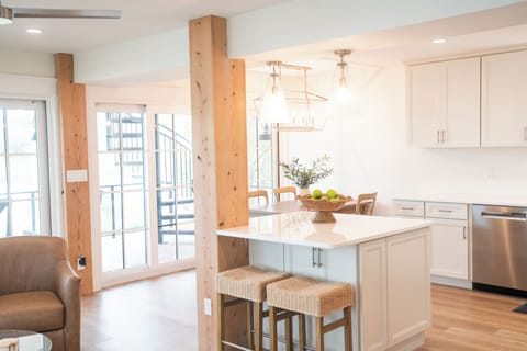Prepare a meal in this clean, modern kitchen