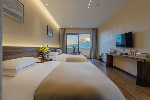 Blackout drapes, soundproofing, WiFi (free), bed sheets