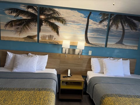 Standard Room, 2 Queen Beds, Smoking | Desk, iron/ironing board, free WiFi, bed sheets