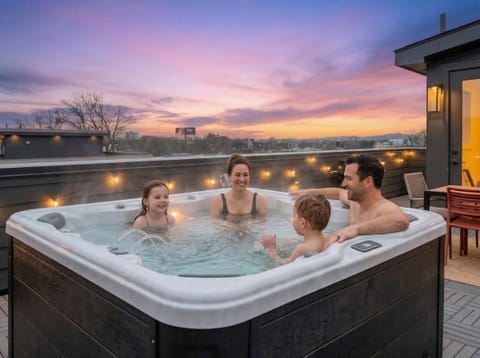 End your day with a sunset soak and quality time in the rooftop hot tub. With space to gather and memories waiting to be made, this is where your family vacation truly shines.
