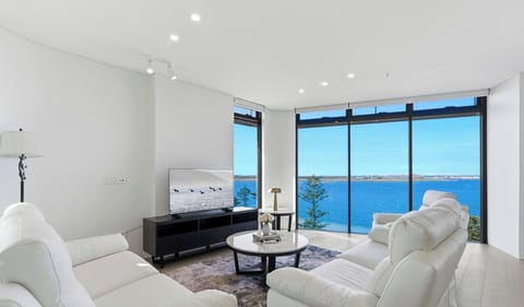 Living room with sea view