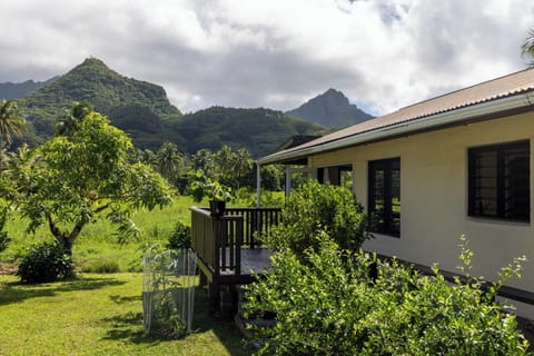 Your private home retreat surrounded by lush greenery and mountain views.