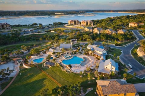 The Hollows Resort aerial view.