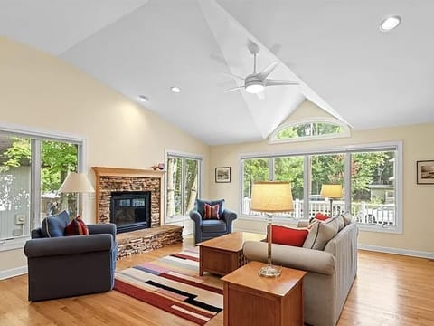 Relax in the spacious great room, where natural light and cozy seating invite you to unwind.