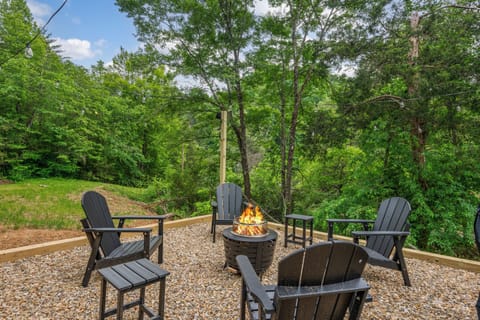 Ideal setup for roasting marshmallows and sharing stories.