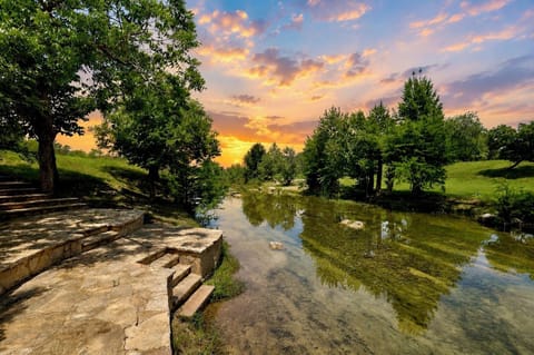 Sunset views over the peaceful Blanco River