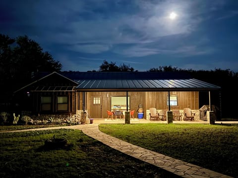 Main cabin with two bedrooms and two baths for up to 6 guests and full kitchen and laundry area.