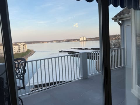 Private balcony overlooking the main channel of Lake of the Ozarks (MM 12)