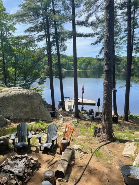 Looking down to the dock