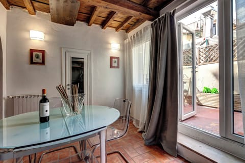 Apartment | Living area | 30-inch flat-screen TV with satellite channels