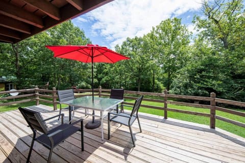 relax on the large deck out front