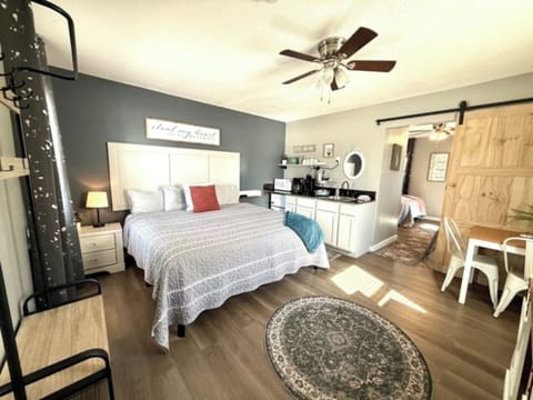 King Bedroom with wet bar and small dining table