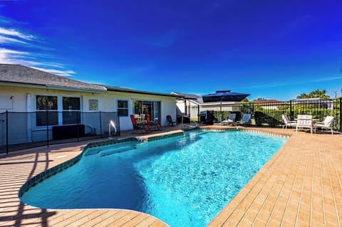 Private backyard pool perfect for relaxing