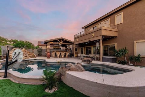 Take a refreshing dip in the private pool or lounge under the sun on the relaxing patio in your own backyard oasis.