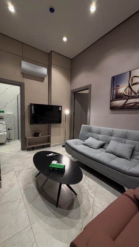 Apartment, 1 Bedroom, Accessible, Smoking | Living room