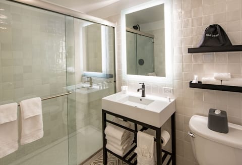 Free toiletries, hair dryer, towels