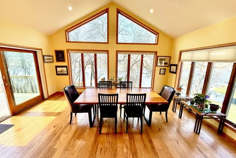 Dining Room overlooking yard and river