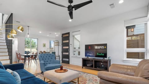 Stream your favorites on the large Smart TV with Netflix, Hulu, and more ready to go.