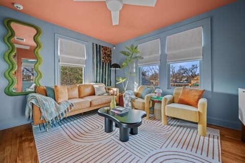 One of two living rooms