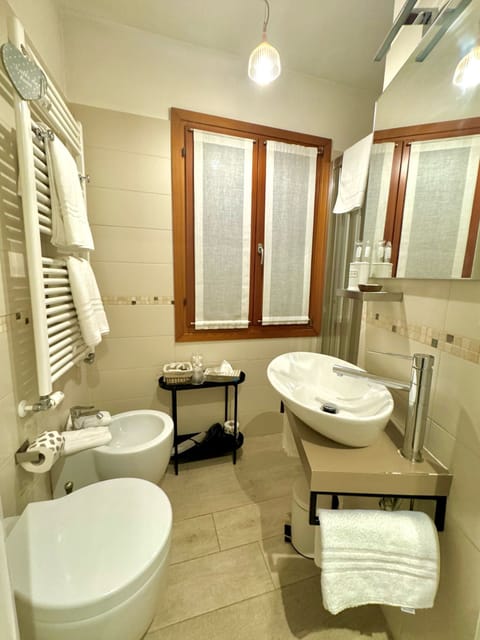 Deluxe Double Room | Bathroom | Shower, rainfall showerhead, free toiletries, hair dryer