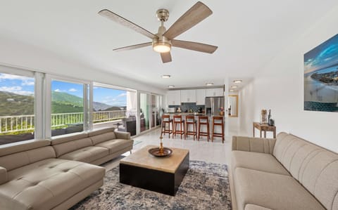Spacious living area filled with natural light