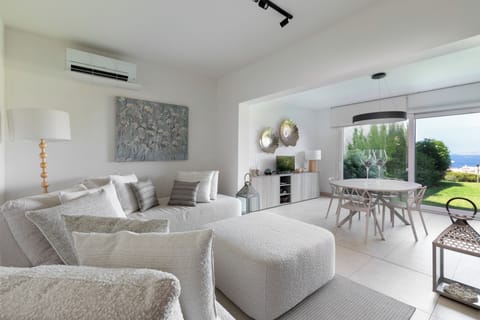 Apartment, 2 Bedrooms, Sea View | Living area | 30-inch TV with satellite channels