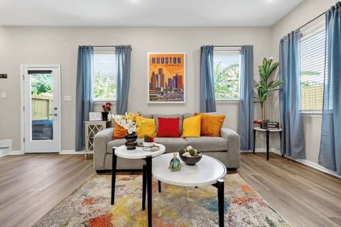 Living Room: Vibrant Houston-inspired retreat with sunny charm and stylish decor!
