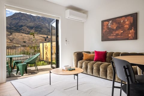 Open plan living with views of the Remarkables