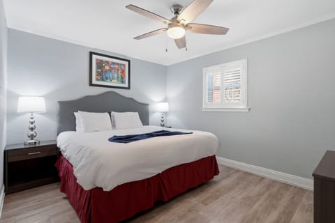 Bright bedroom with cozy Unique courtyard feature with artistic touch charm