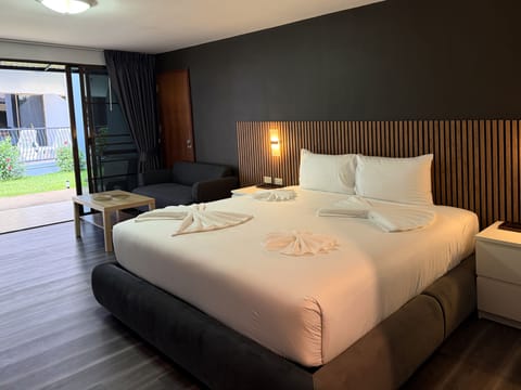 Premium bedding, down comforters, memory foam beds, in-room safe